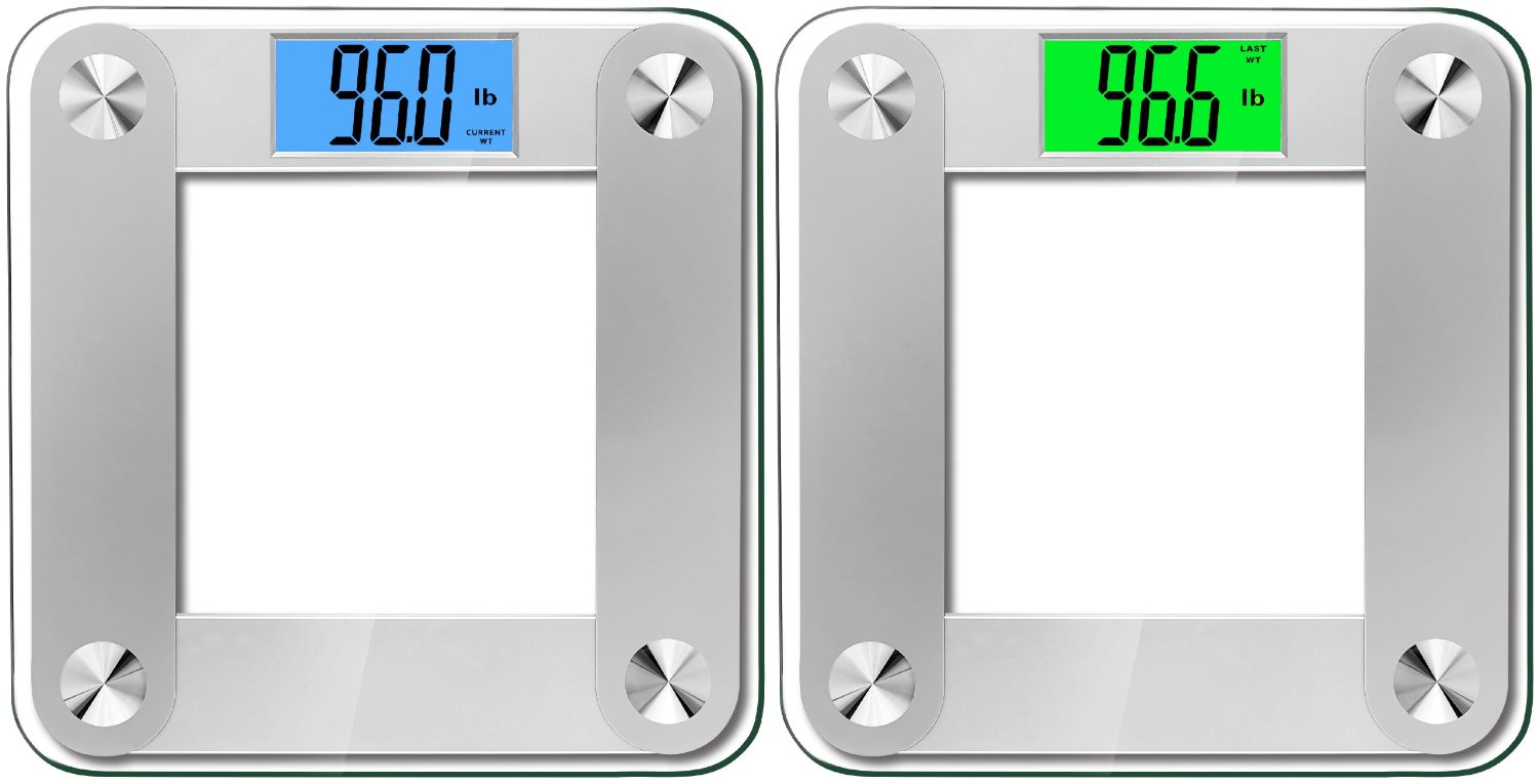 Weight Gurus Smartphone Connected Digital Bathroom Scale, Large Backlit LCD  and Weightless Technology 